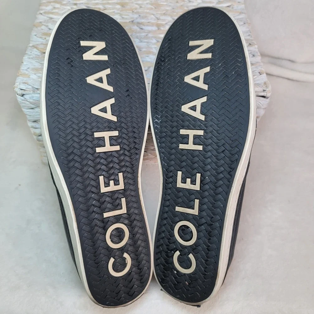 COLE HAAN Grand OS Franklin Black Sz 12 M Men‎ Slip-On Leather Loafers Sneakers